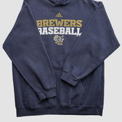 Milwaukee Brewers Adidas 2000s Pullover Sweatshirt - Navy - XVintage Pullover