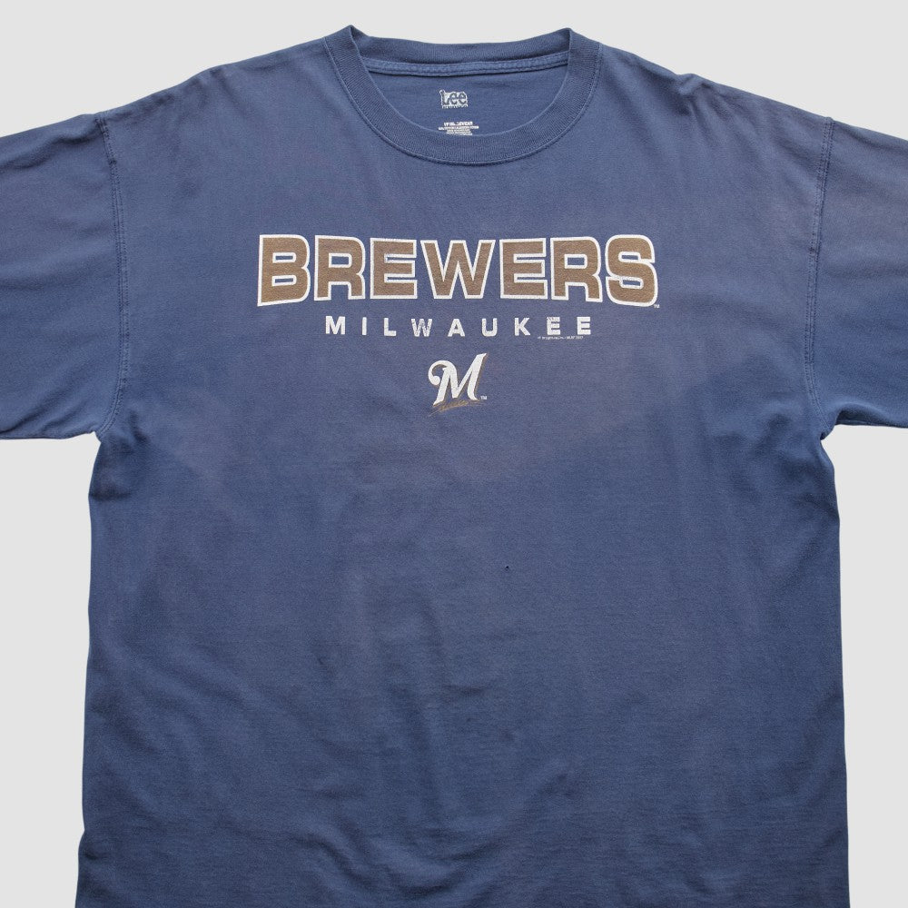 Milwaukee Brewers Lee Apparel 2007 T-Shirt - Navy - 2XVintage T-shirts