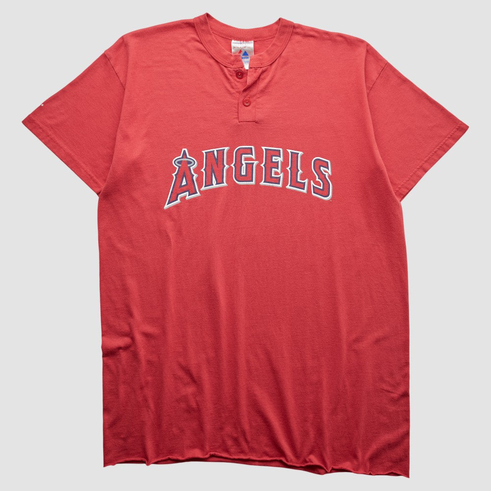 Los Angeles Angels Majestic 2000s T-Shirt - Red - XVintage T-shirts