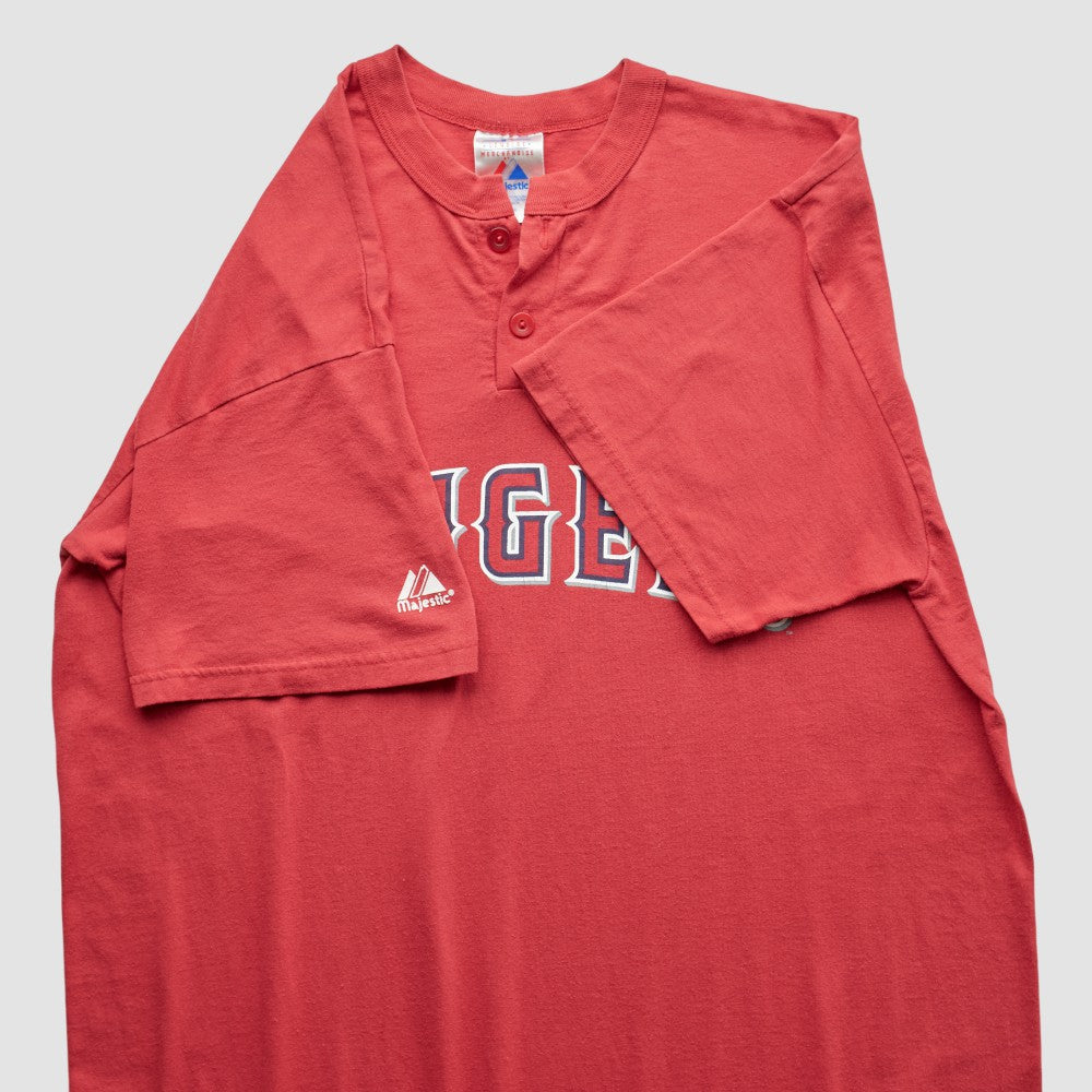 Los Angeles Angels Majestic 2000s T-Shirt - Red - XVintage T-shirts