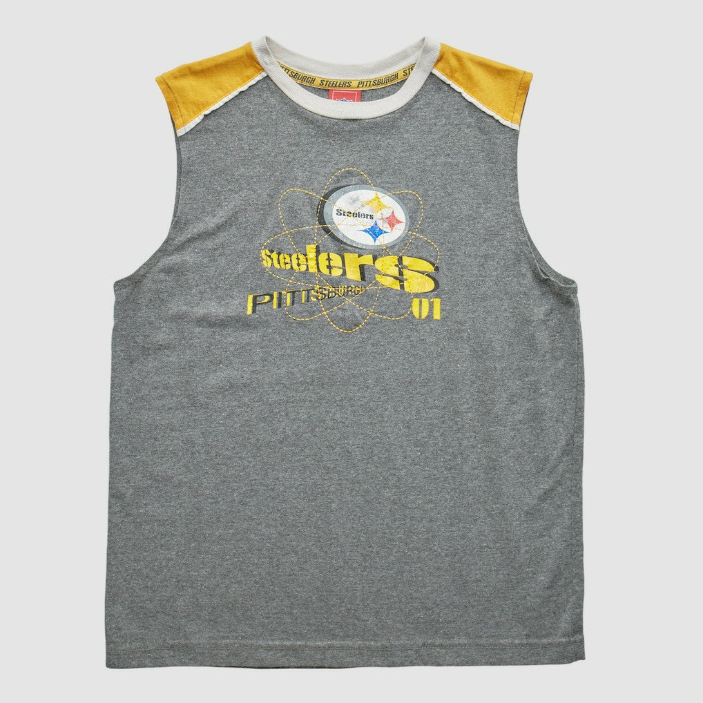 Pittsburgh Steelers NFL 2000s Pullover Tank - Heather Gray Pullover