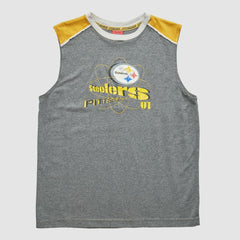 Pittsburgh Steelers NFL 2000s Pullover Tank - Heather Gray Pullover