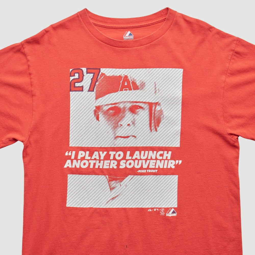Los Angeles Angels Majestic 2000s T-Shirt - Red - Vintage T-shirts