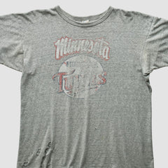 Minnesota Twins 80s T-Shirt - Heather Gray - Vintage T-shirts