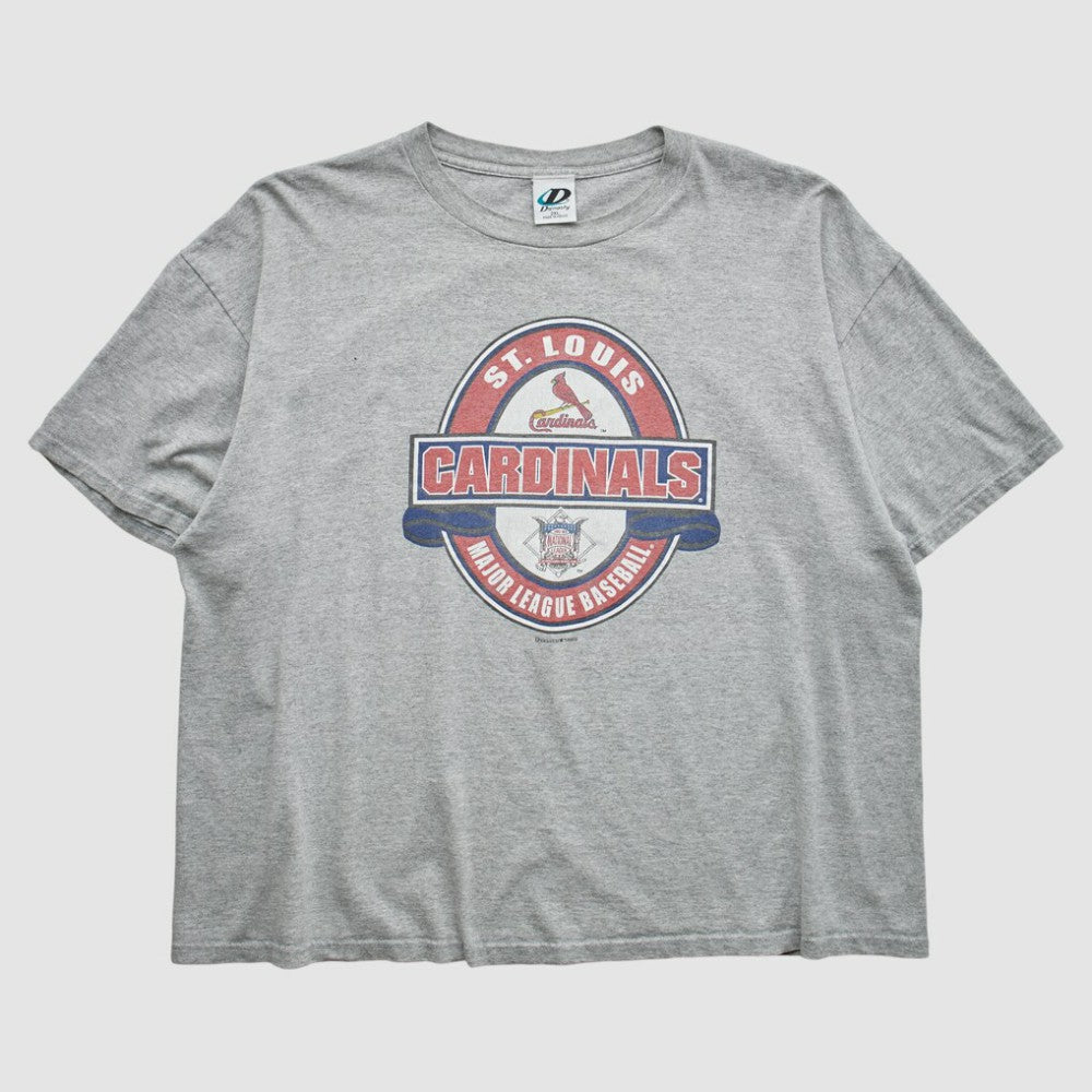 St. Louis Cardinals Dynasty 2003 T-Shirt - Heather Gray - XVintage T-shirts