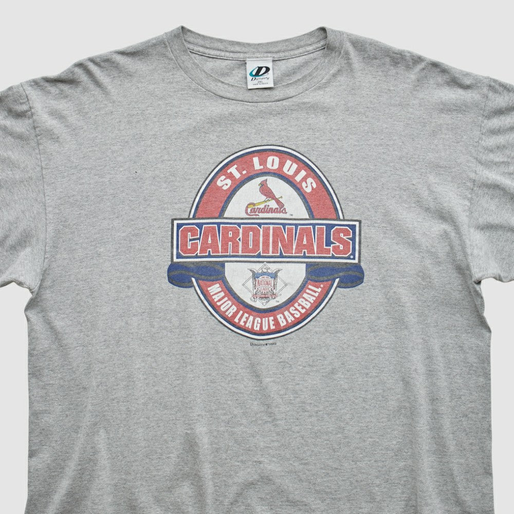 St. Louis Cardinals Dynasty 2003 T-Shirt - Heather Gray - XVintage T-shirts