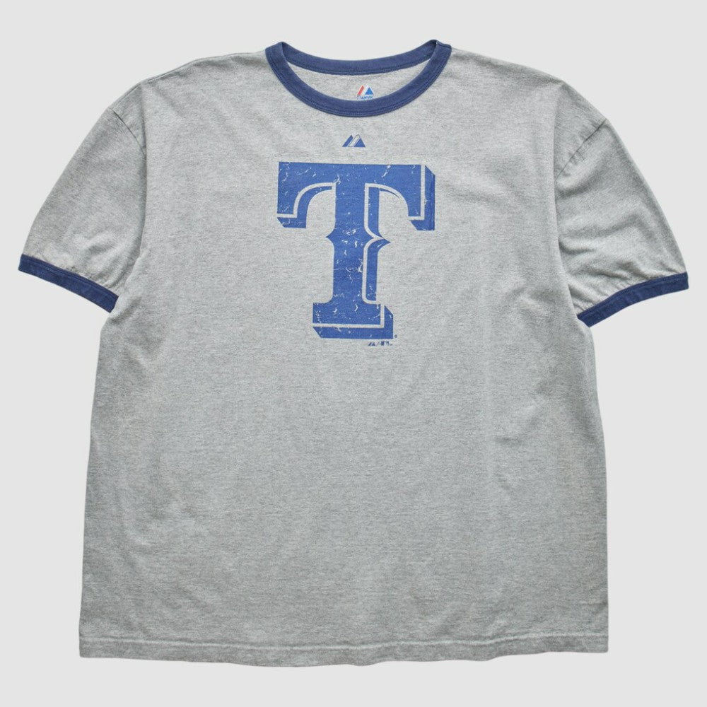 Texas Rangers Majestic 2010 T-Shirt - Heather Gray - 2XVintage T-shirts