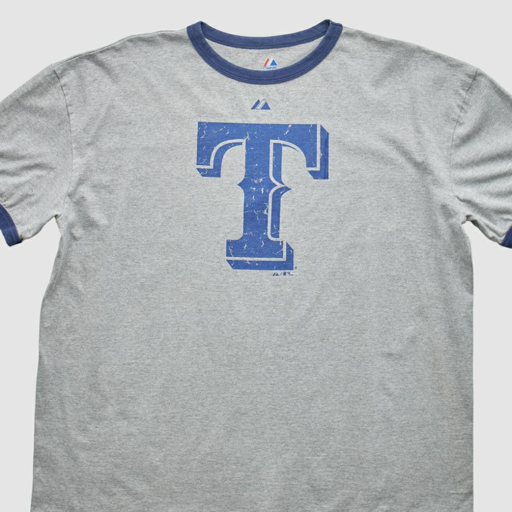Texas Rangers Majestic 2010 T-Shirt - Heather Gray - 2XVintage T-shirts