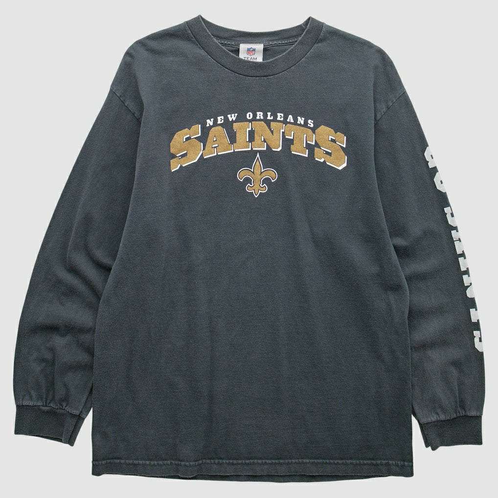 New Orleans Saints NFL 2000s Long Sleeve T-Shirt - Black T-shirts