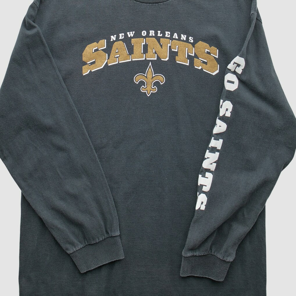New Orleans Saints NFL 2000s Long Sleeve T-Shirt - Black T-shirts