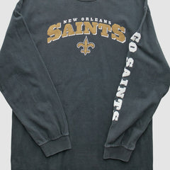 New Orleans Saints NFL 2000s Long Sleeve T-Shirt - Black T-shirts