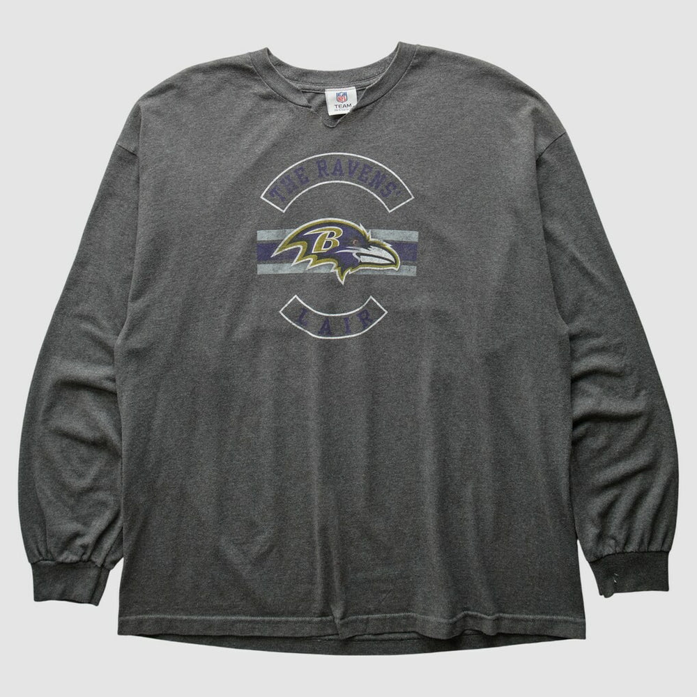 Baltimore Ravens NFL 2010s Long Sleeve T-Shirt - Dark Heather Gray T-shirts