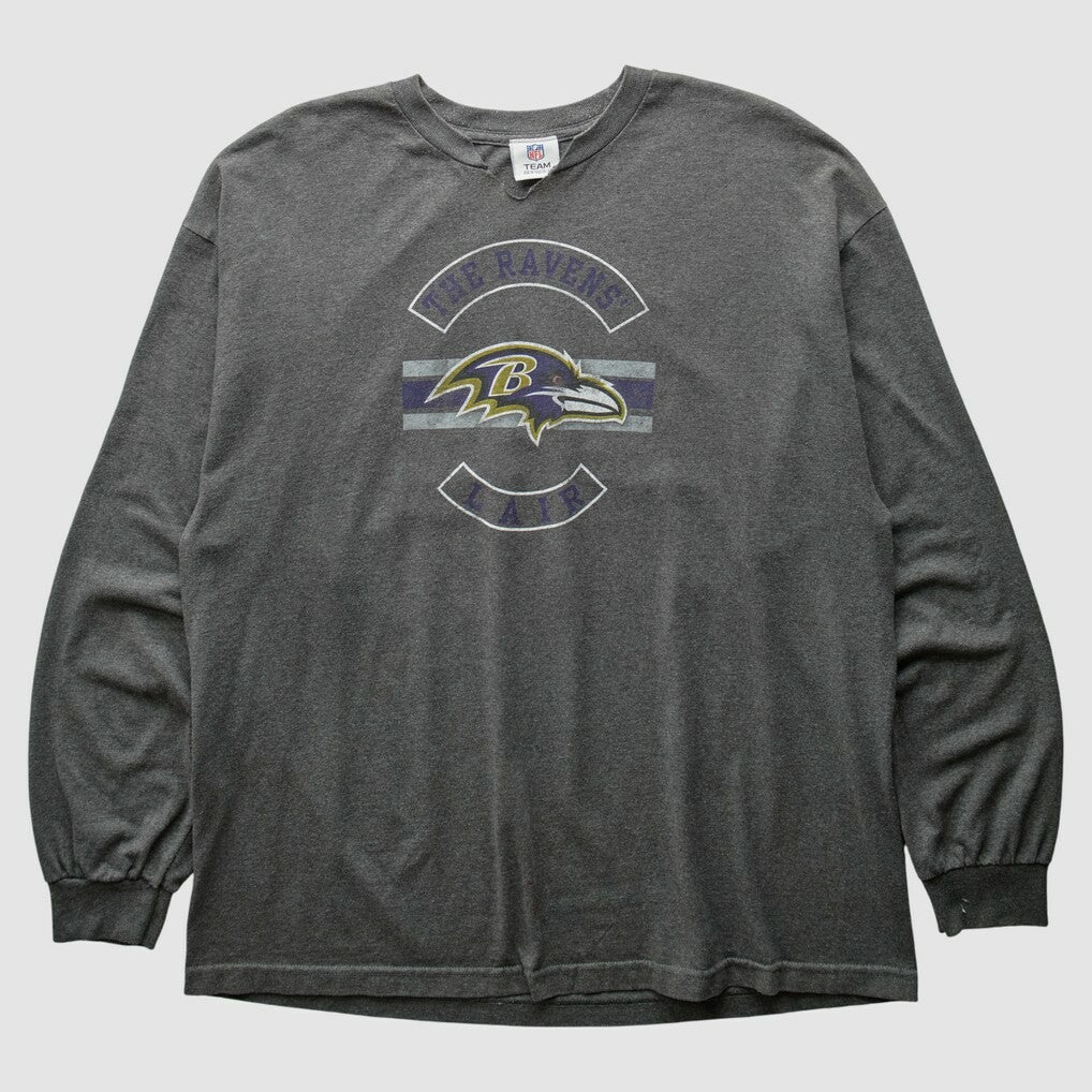 Baltimore Ravens NFL 2010s Long Sleeve T-Shirt - Dark Heather Gray T-shirts