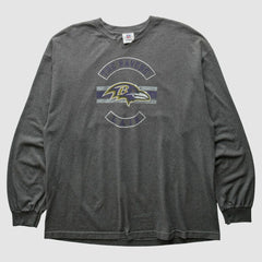 Baltimore Ravens NFL 2010s Long Sleeve T-Shirt - Dark Heather Gray T-shirts