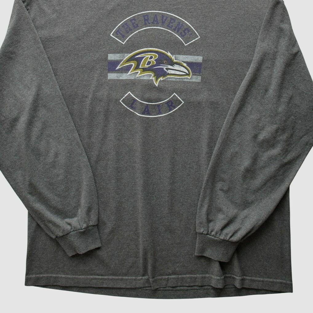 Baltimore Ravens NFL 2010s Long Sleeve T-Shirt - Dark Heather Gray T-shirts