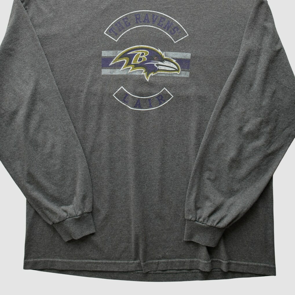 Baltimore Ravens NFL 2010s Long Sleeve T-Shirt - Dark Heather Gray T-shirts