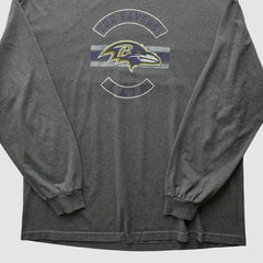 Baltimore Ravens NFL 2010s Long Sleeve T-Shirt - Dark Heather Gray T-shirts