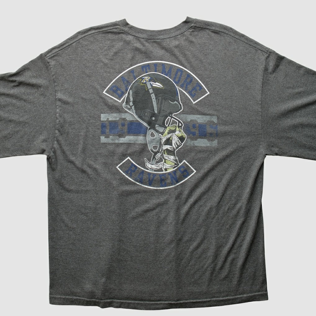 Baltimore Ravens NFL 2010s Long Sleeve T-Shirt - Dark Heather Gray T-shirts