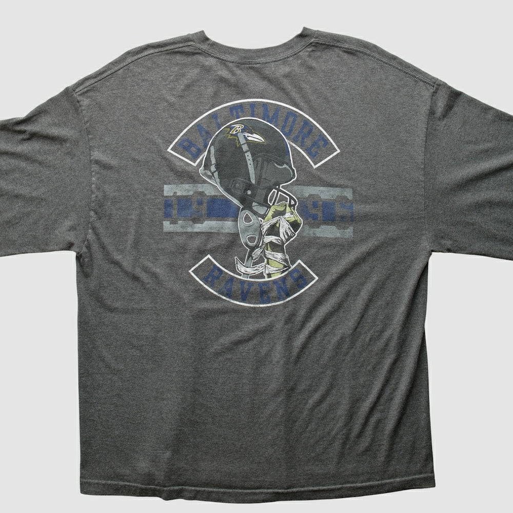 Baltimore Ravens NFL 2010s Long Sleeve T-Shirt - Dark Heather Gray T-shirts