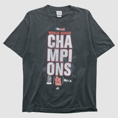 St. Louis Cardinals Majestic 2011 T-Shirt - Charcoal - Vintage T-shirts