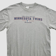 Minnesota Twins Majestic 2002 T-Shirt - Heather Gray - Vintage T-shirts