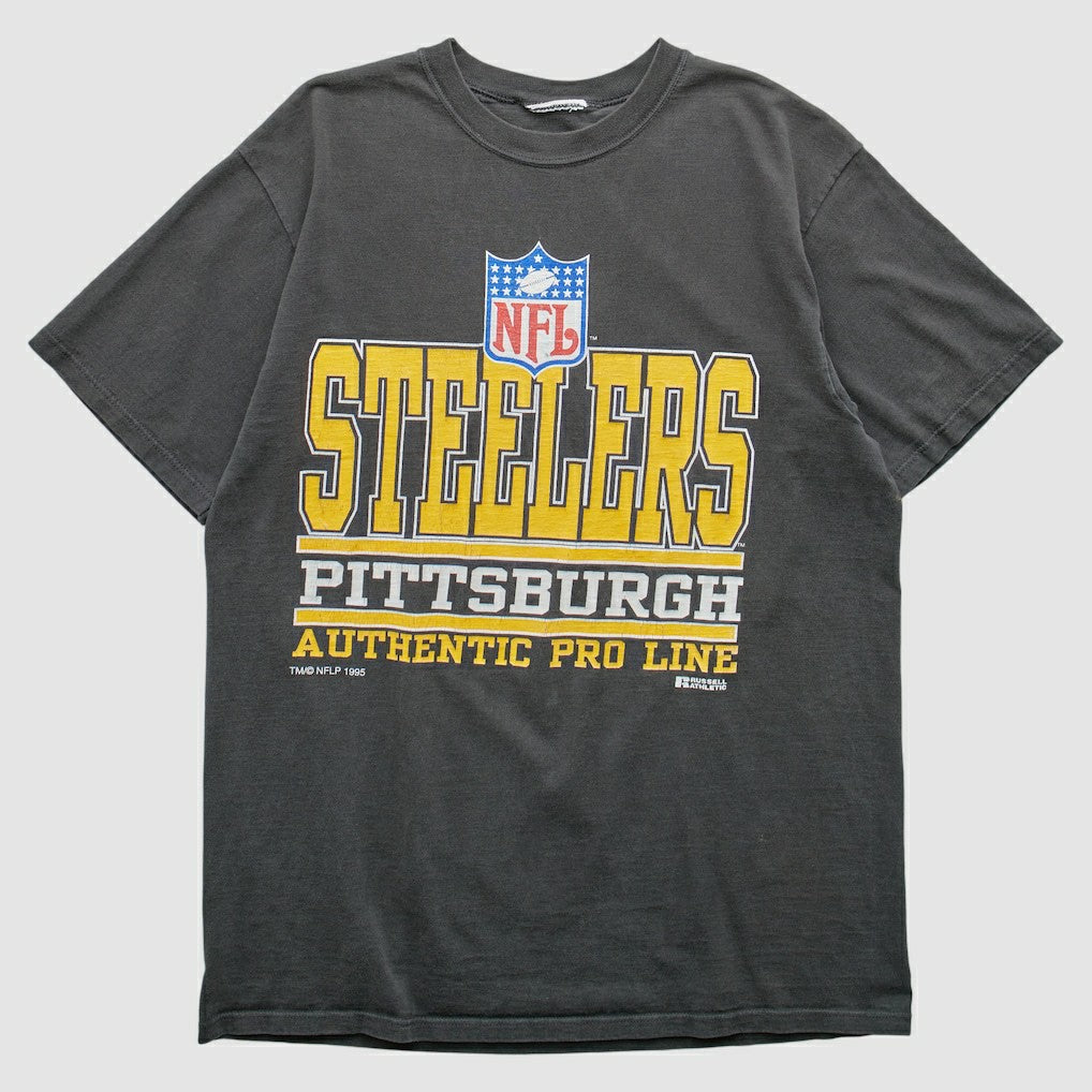 Pittsburgh Steelers Russell 1995 Pullover T-Shirt - Black T-shirts