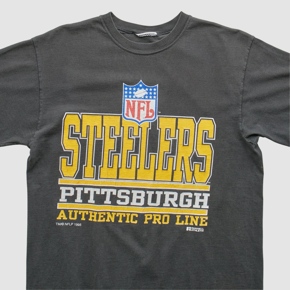 Pittsburgh Steelers Russell 1995 Pullover T-Shirt - Black T-shirts