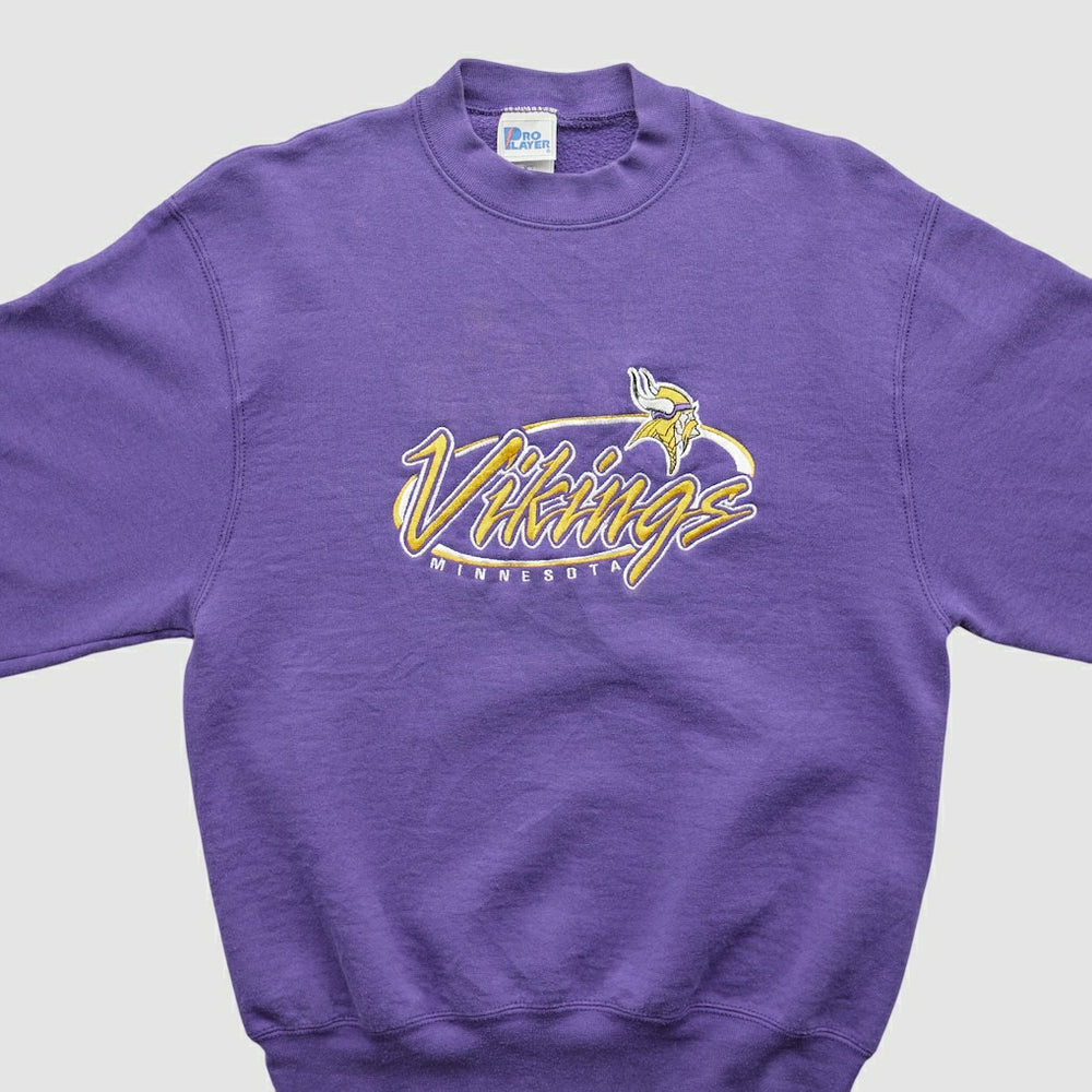 Minnesota Vikings Pro Player 90s Pullover Sweatshirt - Purple Pullover