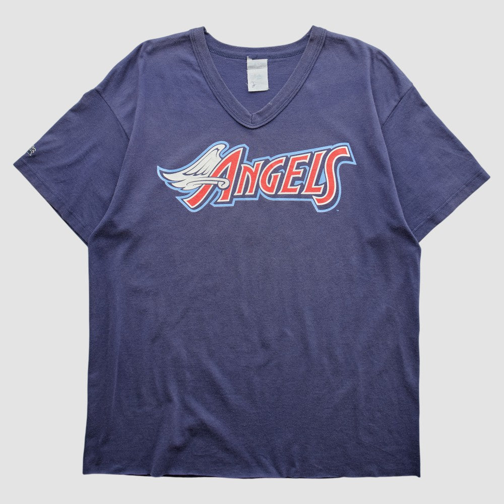 Los Angeles Angels Majestic 2000s T-Shirt - Navy - Vintage T-shirts