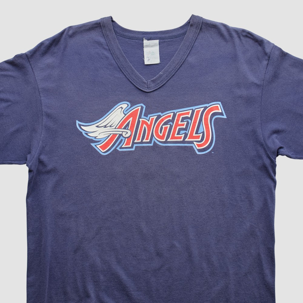 Los Angeles Angels Majestic 2000s T-Shirt - Navy - Vintage T-shirts