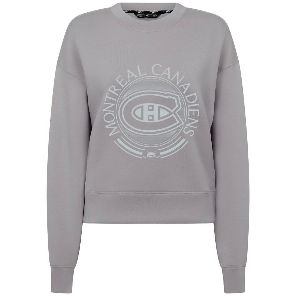Montreal Canadiens Levelwear Women's Slate & Snow Sponge Tri-Blend Sweatshirt - Gray | US 203561074