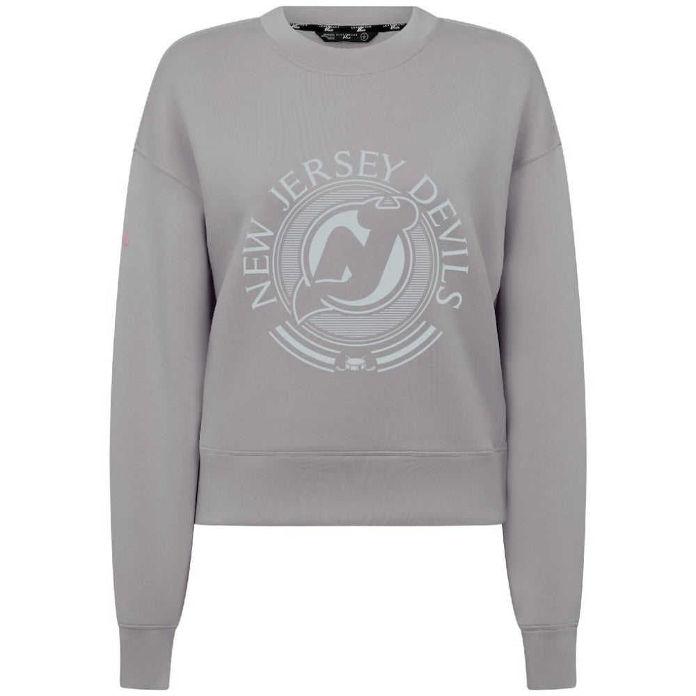 New Jersey Devils Levelwear Women's Slate & Snow Sponge Tri-Blend Sweatshirt - Gray | US 203561078