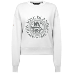 New York Islanders Levelwear Women's Slate & Snow Sponge Tri-Blend Sweatshirt - White | US 203561079