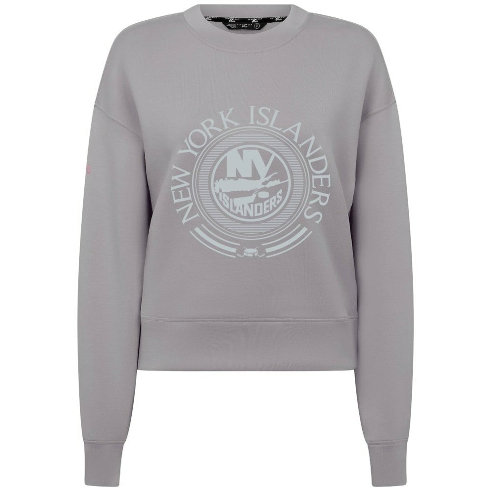 New York Islanders Levelwear Women's Slate & Snow Sponge Tri-Blend Sweatshirt - Gray | US 203561080