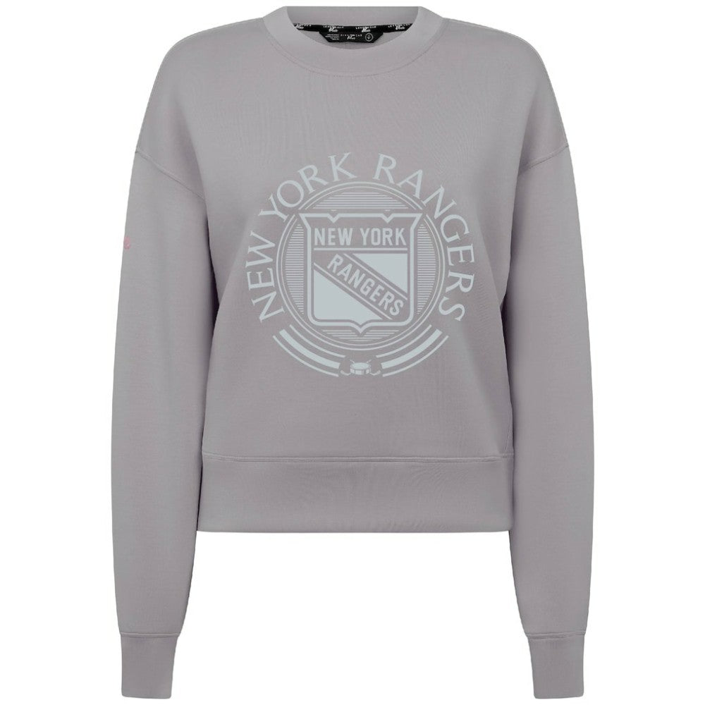 New York Rangers Levelwear Women's Slate & Snow Sponge Tri-Blend Sweatshirt - Gray | US 203561082