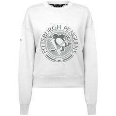 Pittsburgh Penguins Levelwear Women's Slate & Snow Sponge Tri-Blend Sweatshirt - White | US 203561087