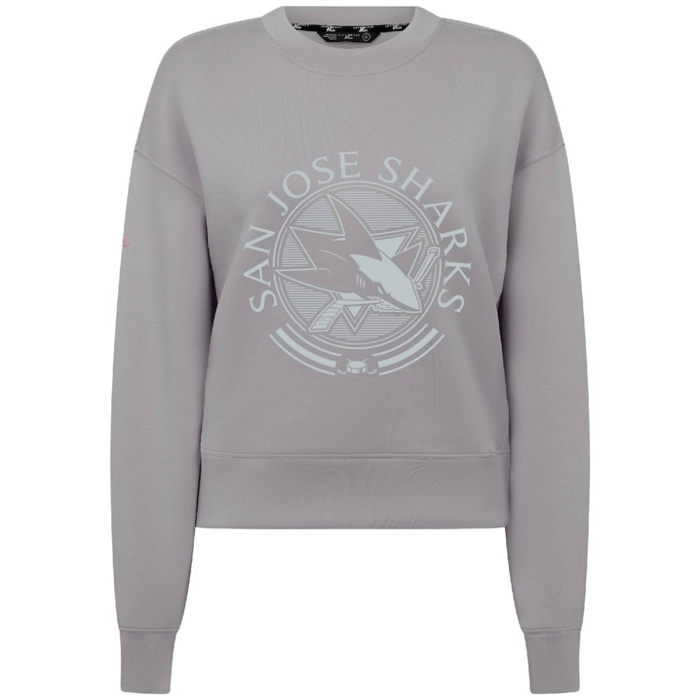 San Jose Sharks Levelwear Women's Slate & Snow Sponge Tri-Blend Sweatshirt - Gray | US 203561091