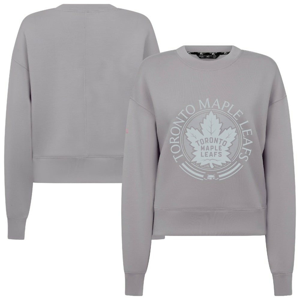 Toronto Maple Leafs Levelwear Women's Slate & Snow Sponge Tri-Blend Sweatshirt - Gray | US 203561097
