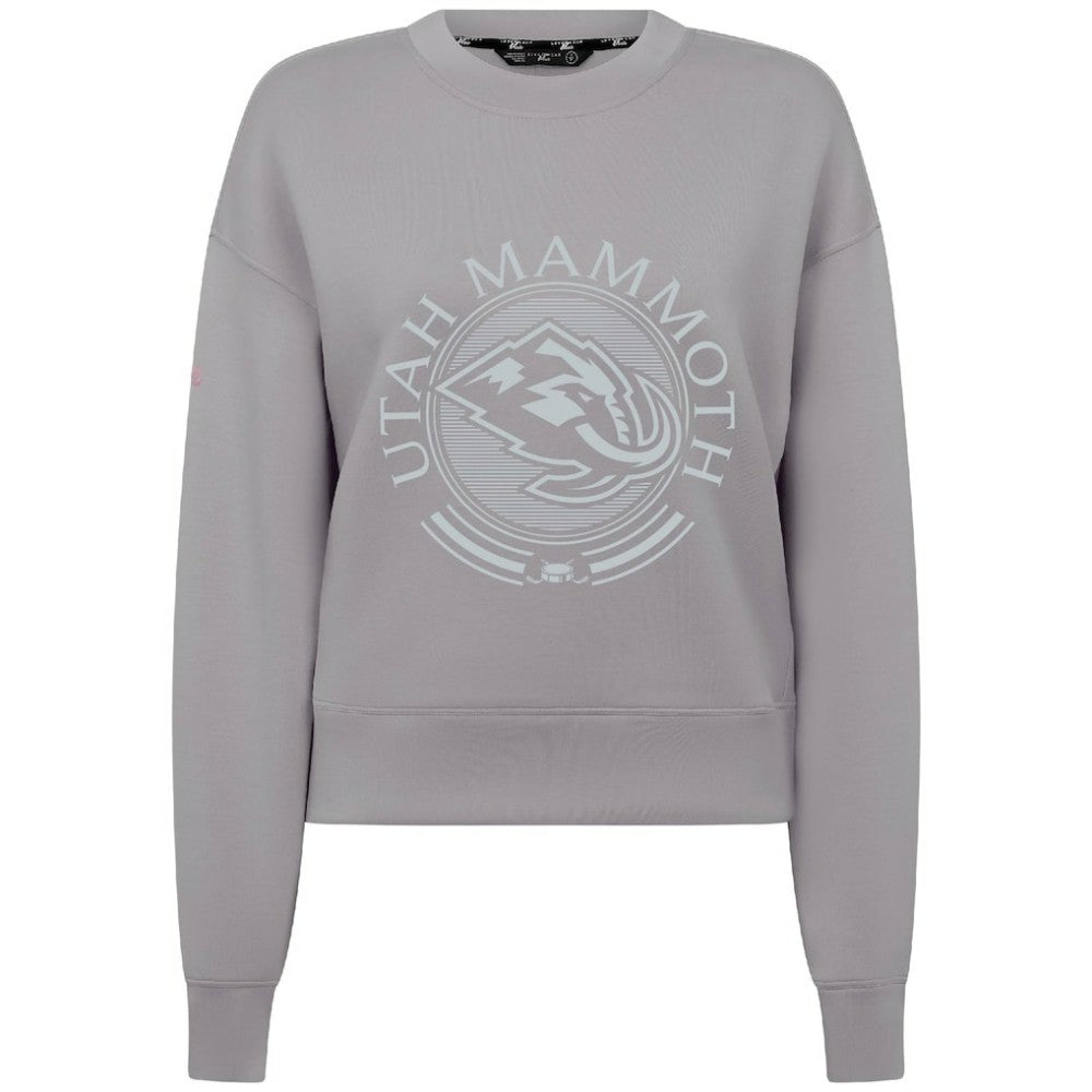 Utah Mammoth Levelwear Women's Slate & Snow Sponge Tri-Blend Sweatshirt - Gray | US 203561099