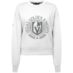 Vegas Golden Knights Levelwear Women's Slate & Snow Sponge Tri-Blend Sweatshirt - White | US 203561102
