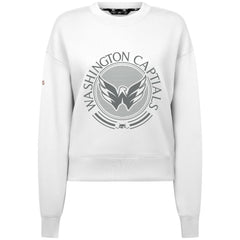 Washington Capitals Levelwear Women's Slate & Snow Sponge Tri-Blend Sweatshirt - White | US 203561104
