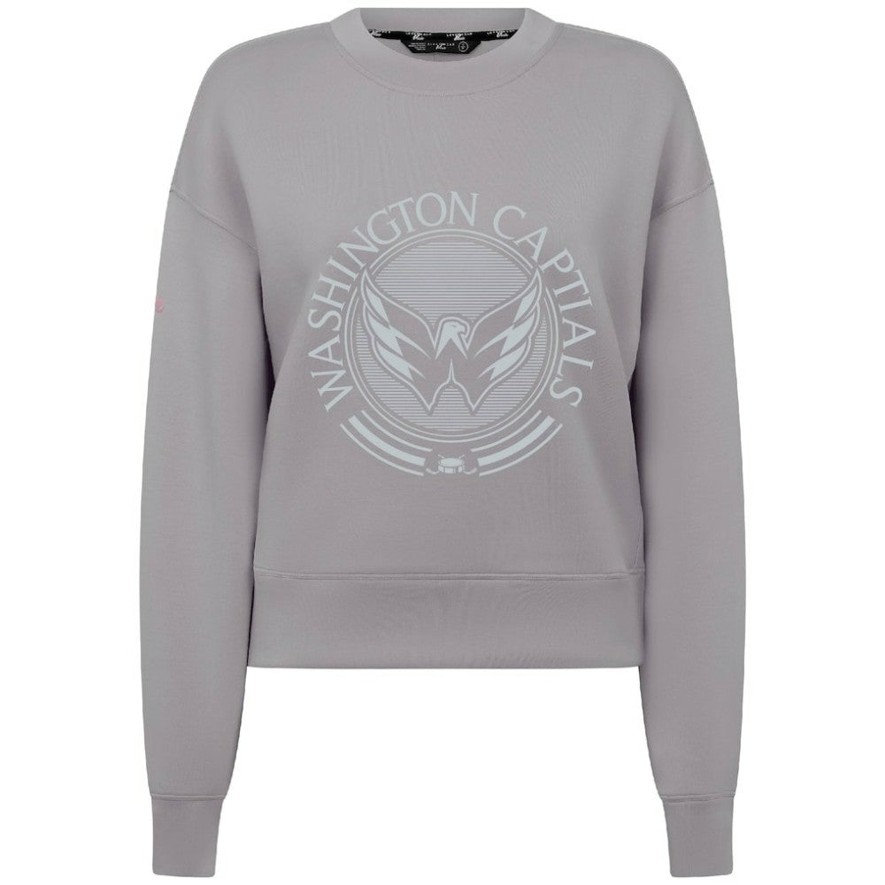 Washington Capitals Levelwear Women's Slate & Snow Sponge Tri-Blend Sweatshirt - Gray | US 203561105