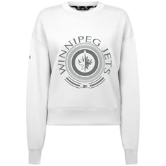 Winnipeg Jets Levelwear Women's Slate & Snow Sponge Tri-Blend Sweatshirt - White | US 203561106