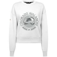 Colorado Avalanche Levelwear Women's Slate & Snow Sponge Tri-Blend Sweatshirt - White | US 203561107