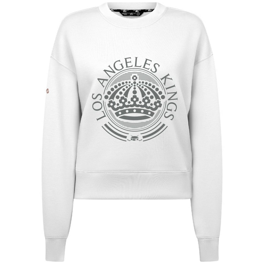 Los Angeles Kings Levelwear Women's Slate & Snow Sponge Tri-Blend Sweatshirt - White | US 203561116