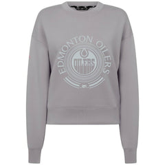 Edmonton Oilers Levelwear Women's Slate & Snow Sponge Tri-Blend Sweatshirt - Gray | US 203561117