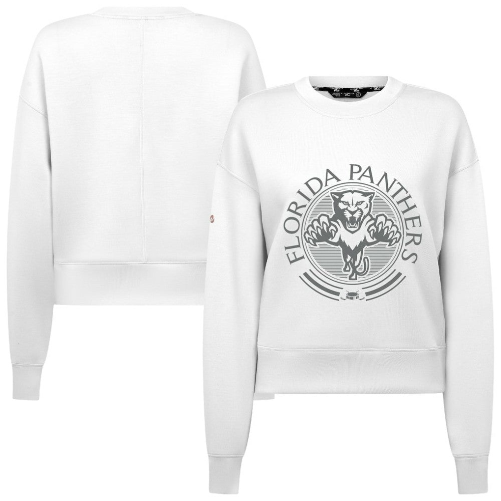 Florida Panthers Levelwear Women's Slate & Snow Sponge Tri-Blend Sweatshirt - White | US 203561118