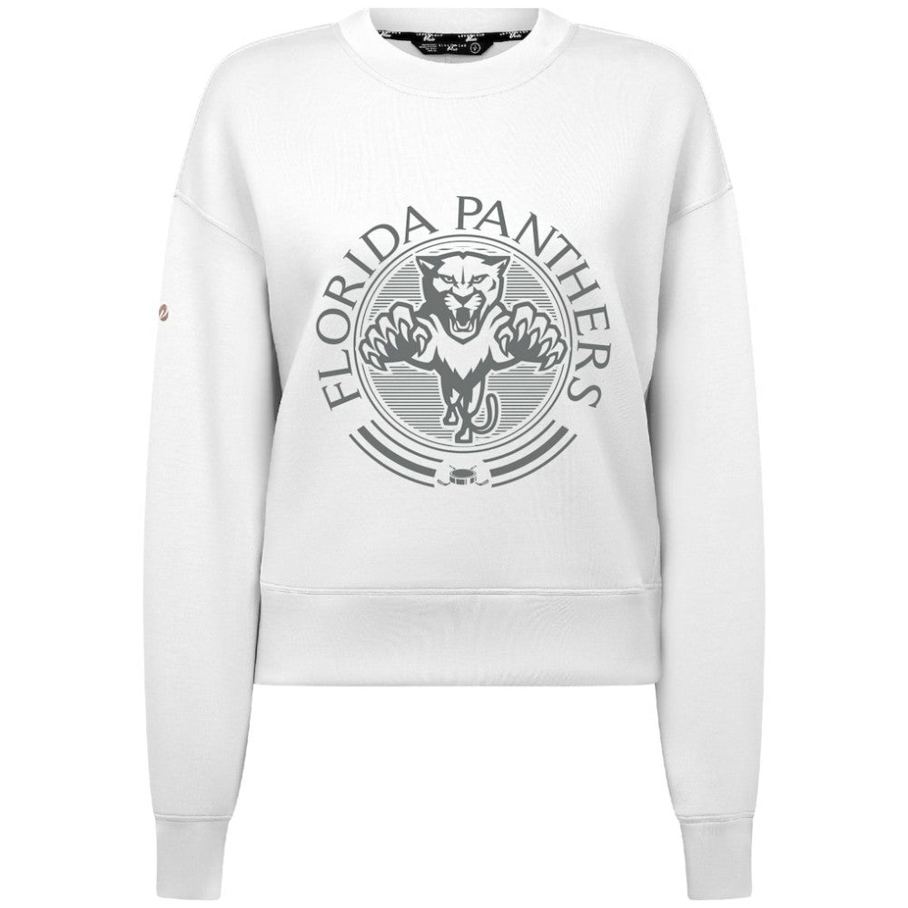 Florida Panthers Levelwear Women's Slate & Snow Sponge Tri-Blend Sweatshirt - White | US 203561118