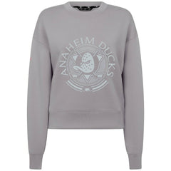Anaheim Ducks Levelwear Women's Slate & Snow Sponge Tri-Blend Sweatshirt - Gray | US 203561120