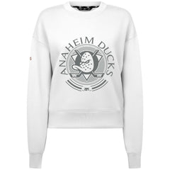 Anaheim Ducks Levelwear Women's Slate & Snow Sponge Tri-Blend Sweatshirt - White | US 203561125